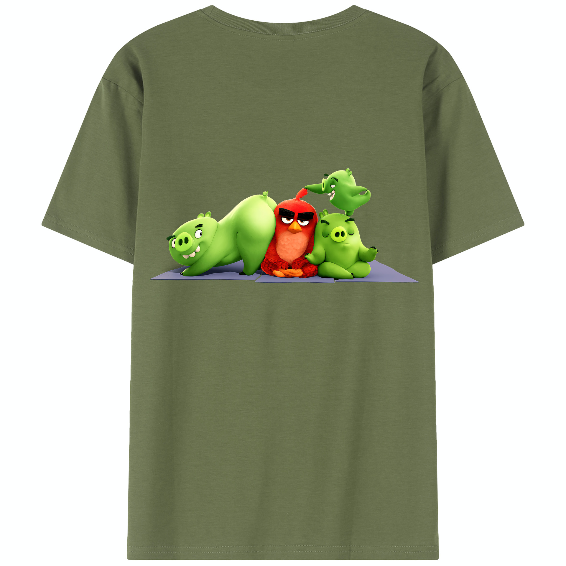 （画像用） Angry Birds アングリーバード 綿100％半袖Tシャツ（背面プリント）